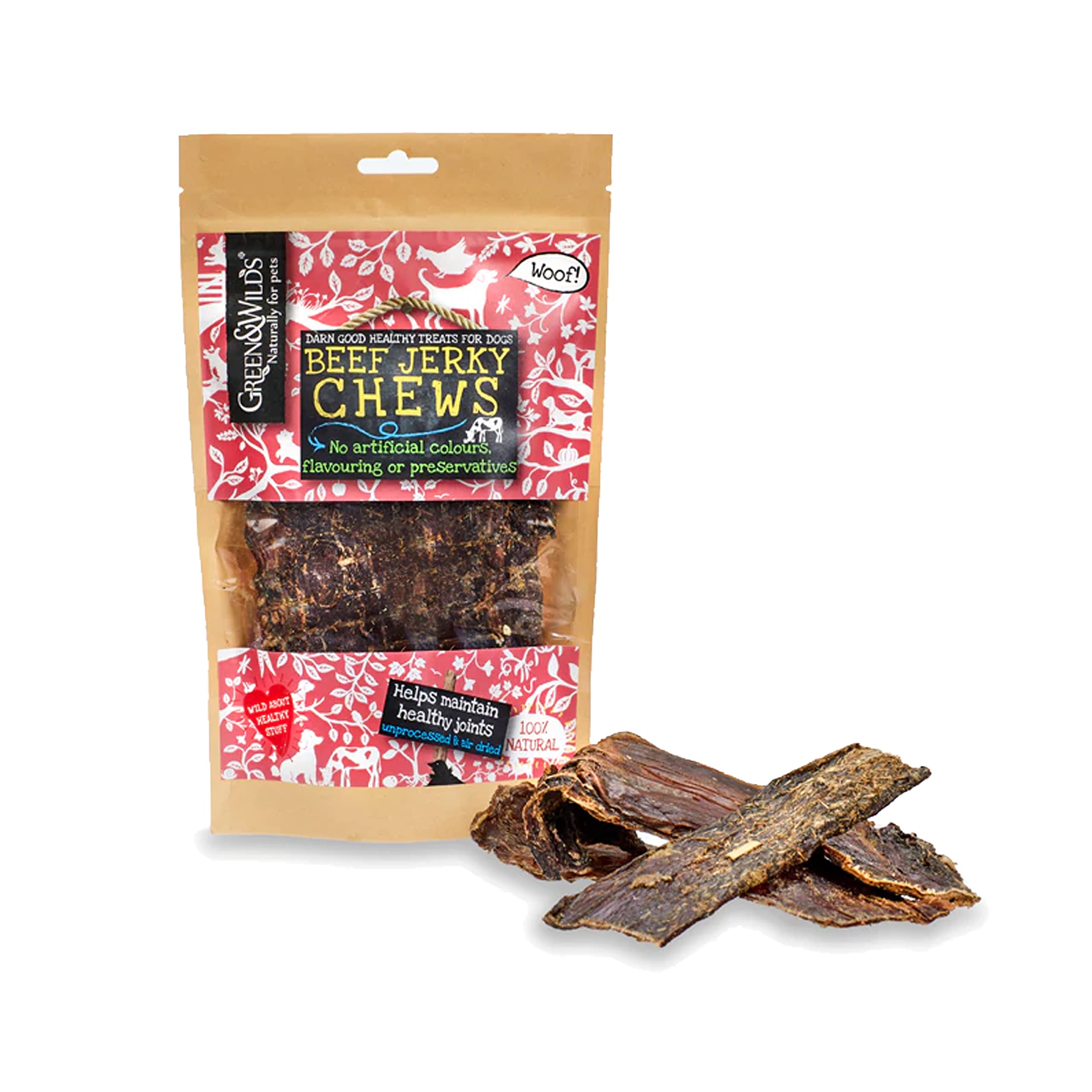 Green & Wilds Eco-Friendly Natural Dog Chews - Beef Jerky
