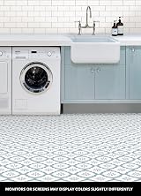 FloorPops Alfama Peel & Stick Floor Tiles Multi-Colour 12 x 12 inches view 2