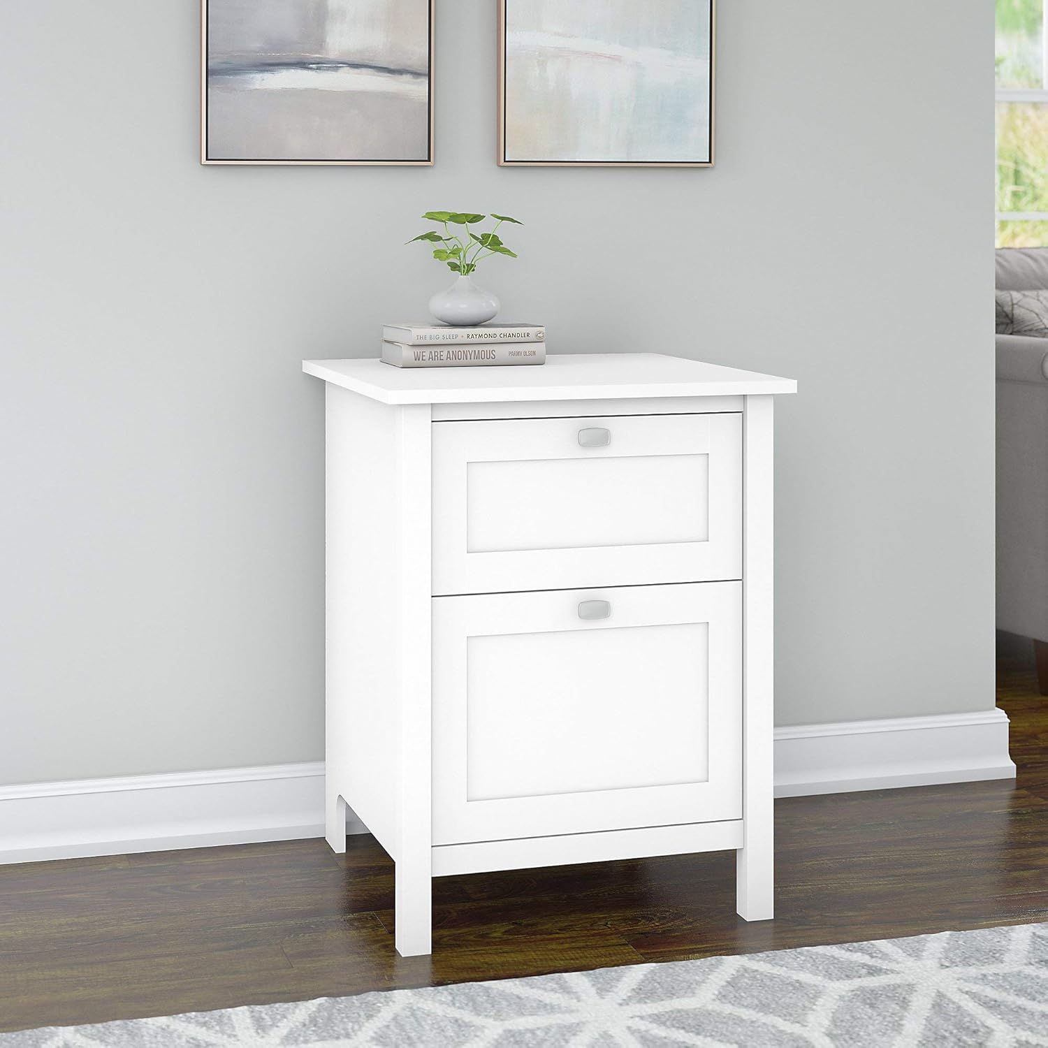 Bush Furniture Broadview 2 Drawer File Cabinet in Pure White: Furniture & Decor