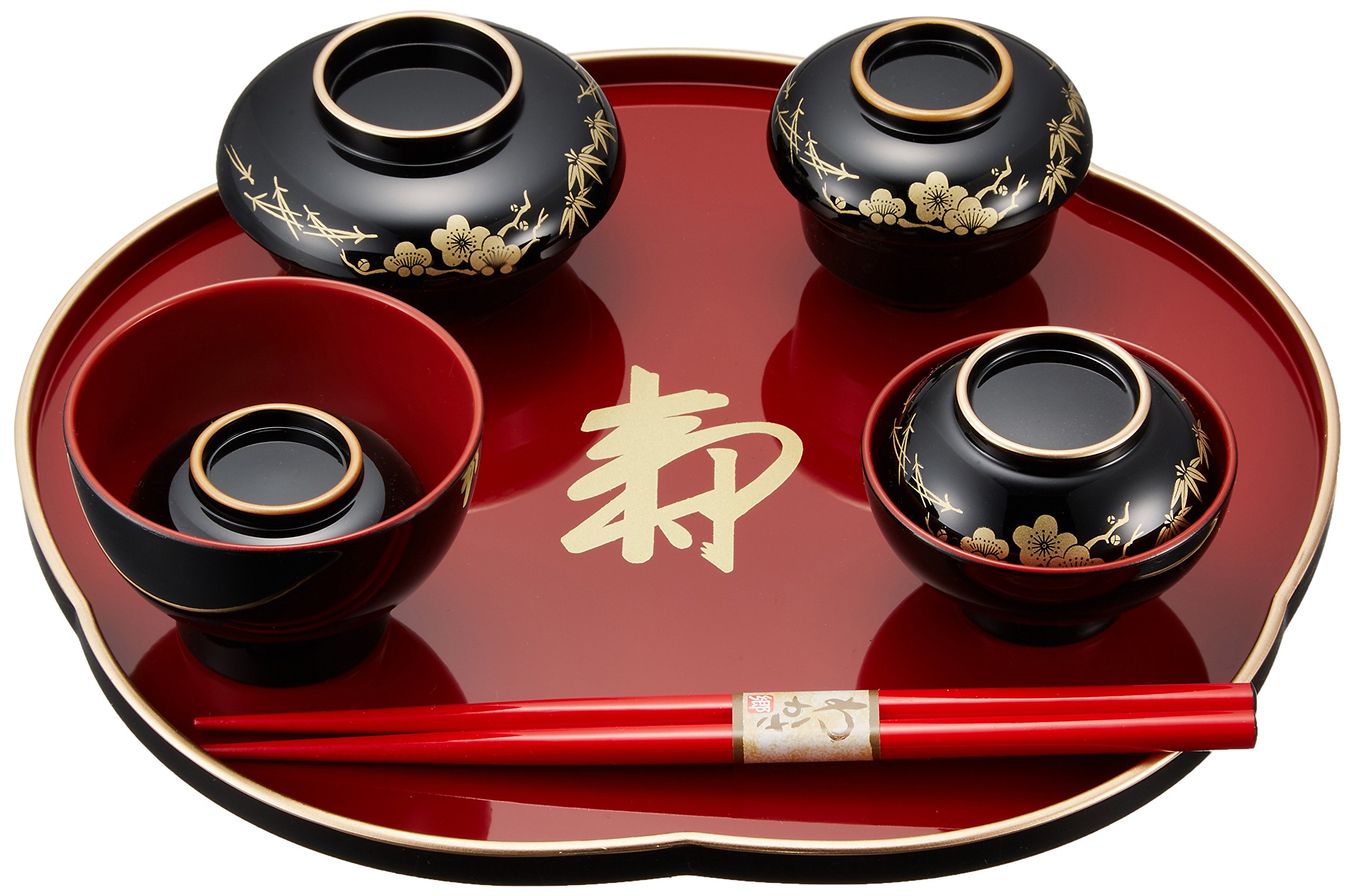 アイプラス お食い初めお祝膳 黒内朱 松竹梅 女の子商品画像