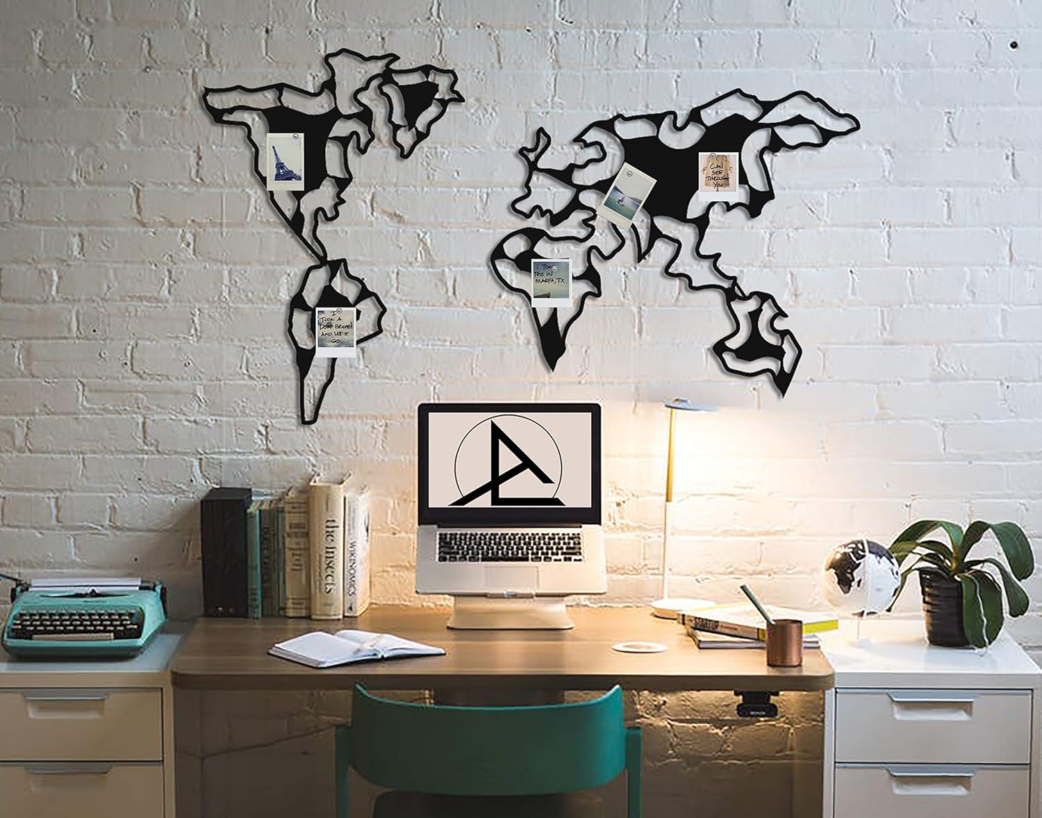 Amazon Com Tubibu Decorative World Map Metal Wall Decor Home