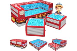 Hän Babos Kids Couch Sofa, Modular Toddler Couch, Convertible Kids Couch, Fire Truck-Themed Modular Sofa for Boys and Girls, Sofa Bed for Bedroom