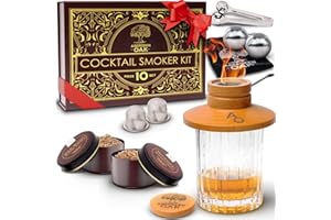 Aberdeen Oak Deluxe Cocktail Smoker Kit - Hickory & Oak Whiskey Infuser Set - Smoky Flavor Enhancer for Your Favorite Drink (Butane and Torch Not Included)