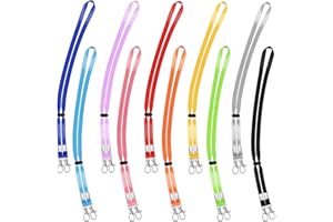 KAPTRON 10 Pack Face Mask Lanyards for Kids Adults, Adjustable Mask Lanyard Face Mask Holder Strap with Easy to Use Clips, Multicolor Necklace Holder Strap Great for Outdoors School Office