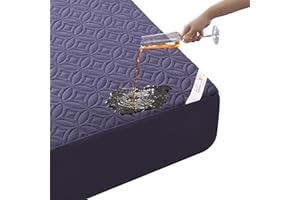 BEDLORE Waterproof Mattress Protector, Cal King Size Mattress Pad with Deep Pocket 6"-18" Depth, Soft Dirt-Proof Double Bed M