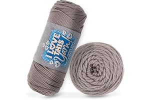 HOBBY LOBBY I Love This Yarn 4 - Medium Yarn for Crocheting & Knitting – Soft Yarn Skein – 355 Yards of Acrylic Yarn for Crocheting Blankets, Hats, & More – Craft Supplies for Handcrafting Accessories, Grey Beard