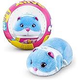 Pets Alive Hamstermania (Blue) by ZURU Hamster, Electronic Pet, 20+ Sounds Interactive, Hamster Ball Toy for Girls and Children