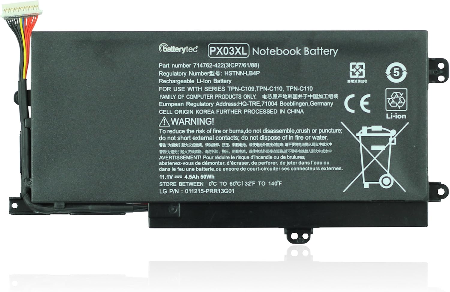 Batterytec® Battery for HP ENVY 14 Sleekbook, 14 Touchsmart M6 M6-k Series, PX03 PX03XL - Image 4