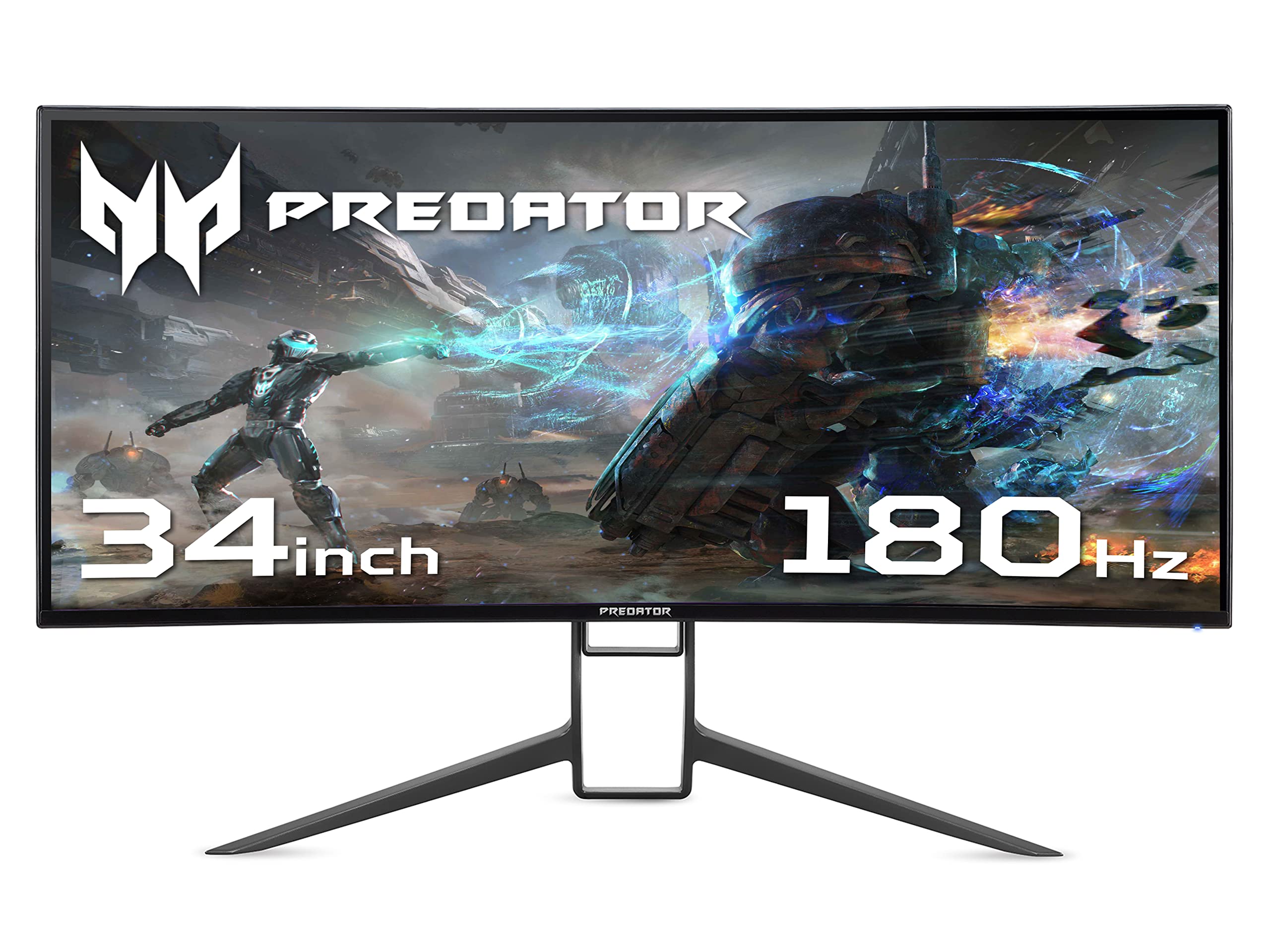 Acer Predator X34GSbmiipphuzx 34 inch Ultrawide Quad HD Gaming Monitor (IPS Panel, G-SYNC Compatible, 180Hz (OC), 1ms, HDR 400, DP, HDMI, USB Hub, Black/Grey)