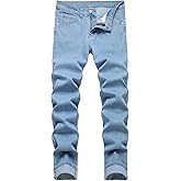 JUNBAOSS Men's Slim Fit Stretch Jeans Ripped Skinny Jeans for Men, Fashion Distressed Straight Comfort Flex Waist Pants
