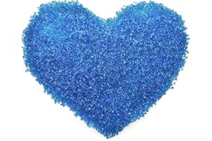 Lawei 5LB Fish Tank Gravel, Polished Small Aquarium Substrate Gravel Sand, Blue Sea Glass Beads for Vases, Irregular Decorative Pebbles Stones for Aquarium, Garden, Vase Fillers, Succulent Plants