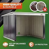 Gardebruk Robot Lawnmower Garage 89x90x54cm Metal Shed Anthracite view 6