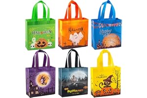 Atiger Halloween Trick or Treat Bags, Halloween Candy Tote Bags with Handles for Kids
