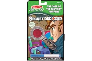 Melissa & Doug On The Go Secret Decoder Mystery Activity Pad Set - Case of The Slippery Flippers