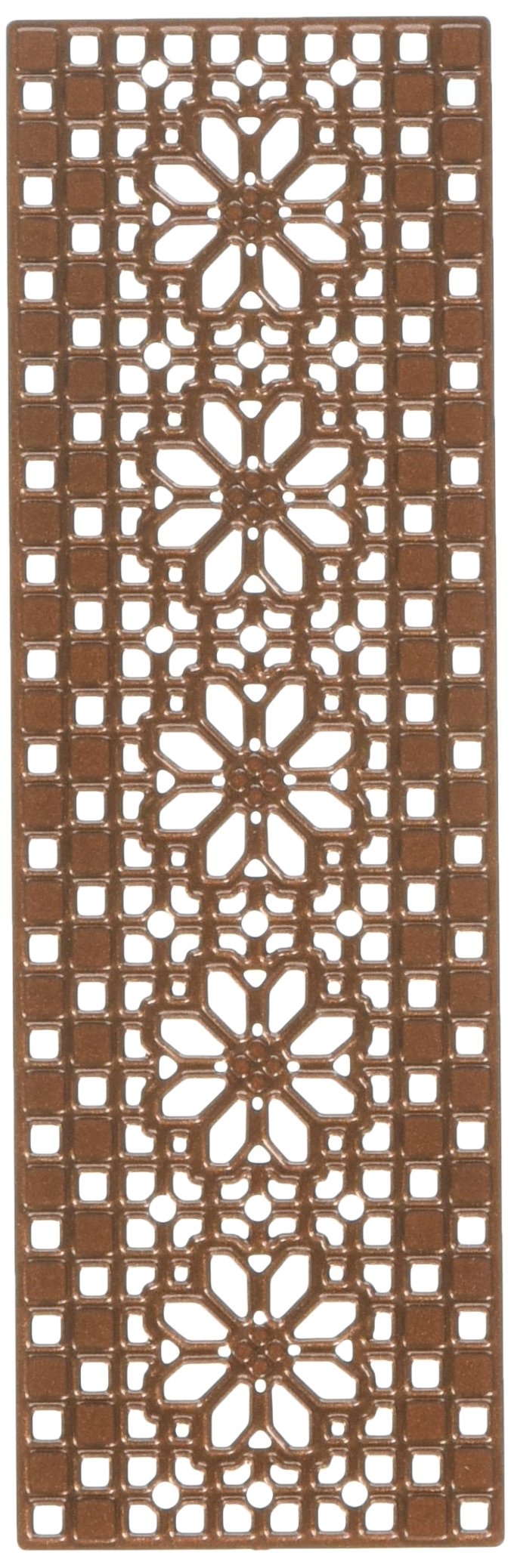 Sue Wilson Festive Collection-Checkerboard Poinsettia Border Die Set, Metal, 12.5 x 4 cm