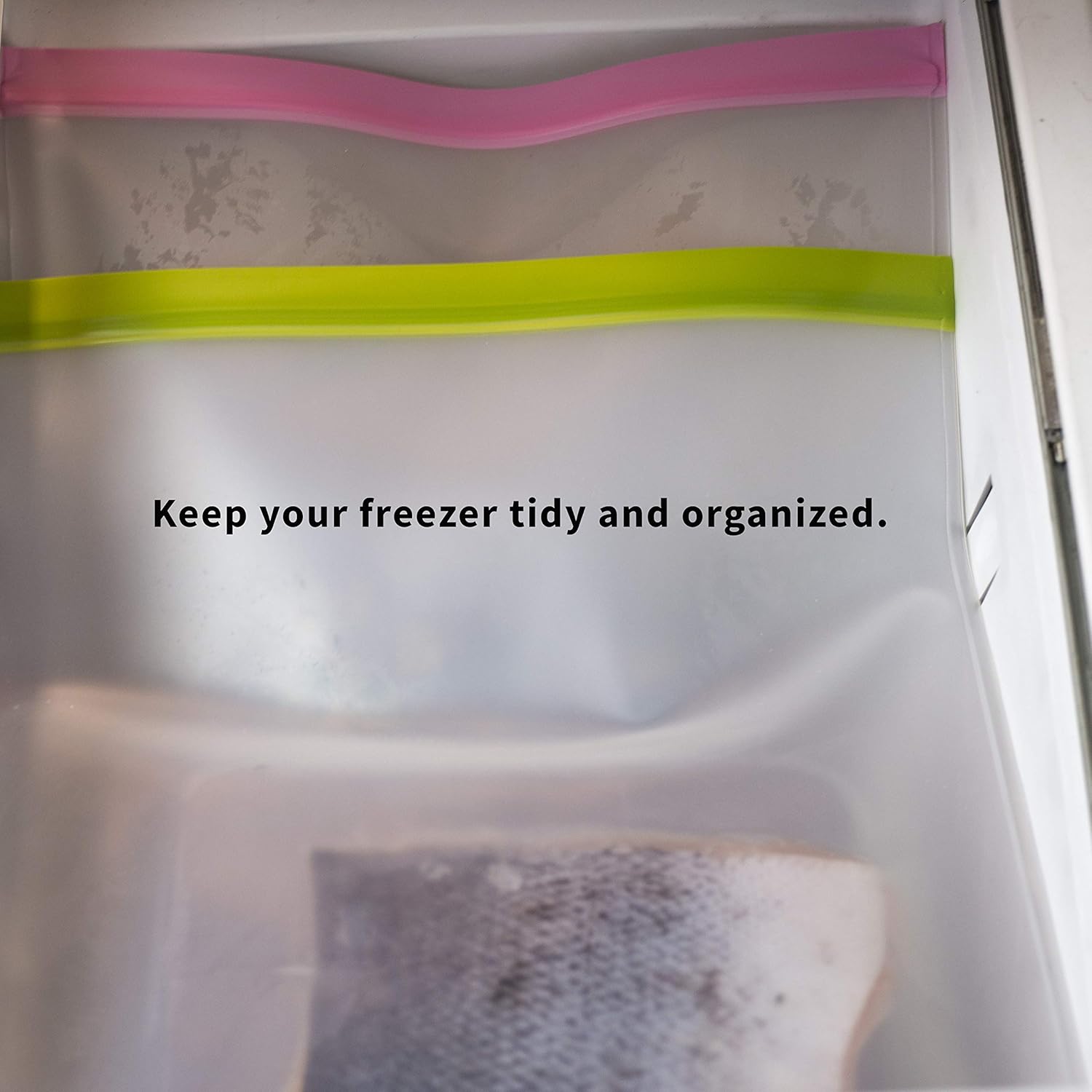 2 Gallon Reusable Freezer Storage Bags (Set of 4), Extra Thick, Extra