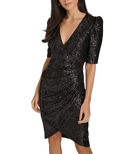 calvin klein black sweater dress Womens Chain Trim Knit Sweaterdress L at Amazon Women's Clothing store SP26 Flow 1 01-25-2026 Size:42W/32L Fit Right In Ribbed Cut in a slim