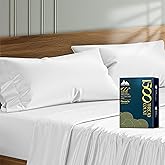 Mayfair Linen 100% Egyptian Cotton Pillow Cases King Size Set of 2 - Luxury 1500 Thread Count Sateen Weave White Pillow Covers, Silky Soft, Breathable & Cooling Pillowcases, Fits King Size Pillows