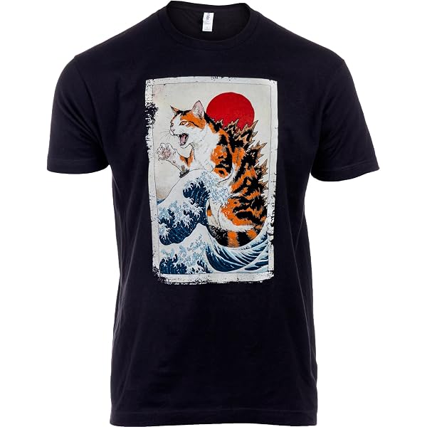 Amazon.com: Catzilla Cat Japanese Art Funny Gifts for Men Women