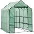Serre De Jardin Portable DISPLAY4TOP - 143x216x195 Cm, 8 étagères, Couverture PE - Pour Plantes Et Semis