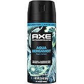 AXE Fine Fragrance Collection Body Spray Aqua Bergamot 72 Hour Freshness Aluminum Free 2.9 oz