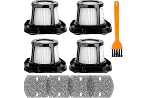 WRTI 4 Pack Handheld Vacuums Replacement Filter for Bissell Pet Hair Eraser Lithium Ion Cordless Hand Vacuum 2284W 2389 2390 2390A, Black