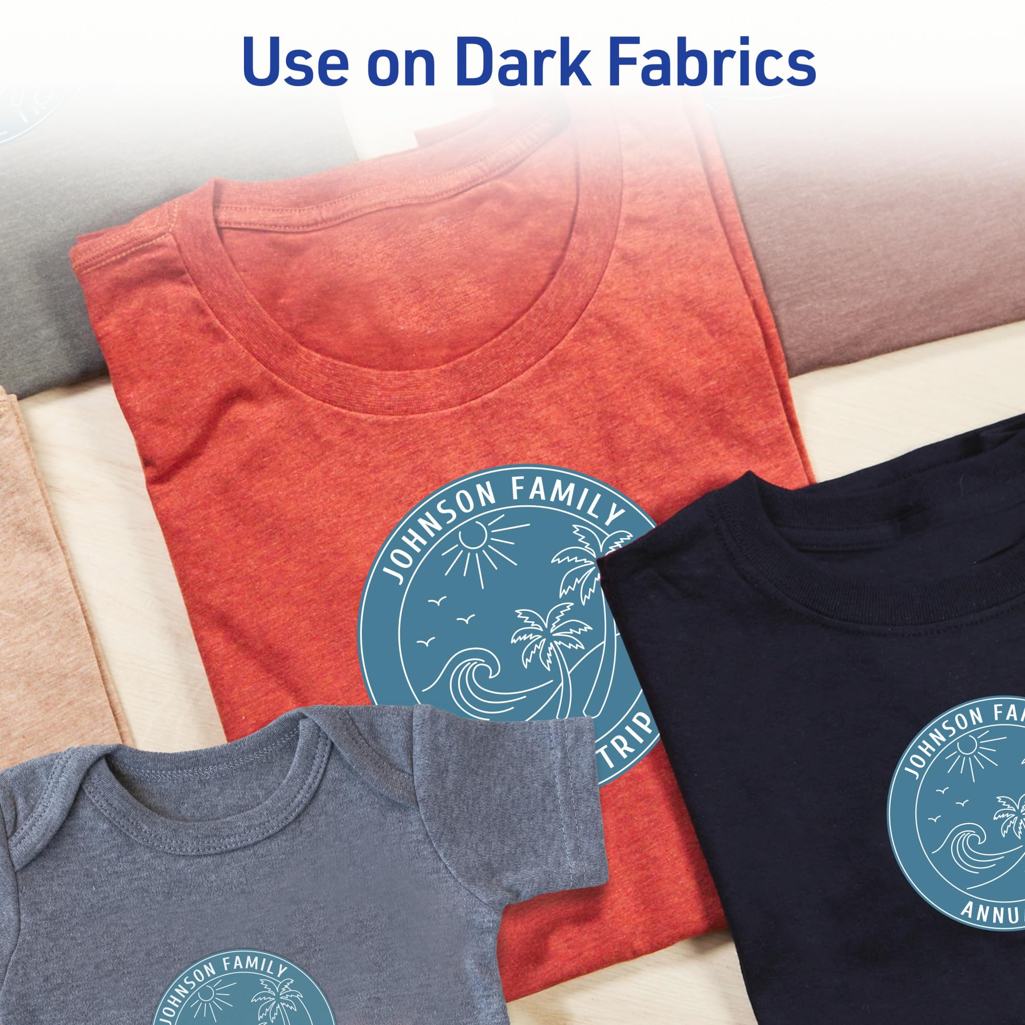 Avery Printable Heat Transfer Paper for Dark Fabrics, 8.5