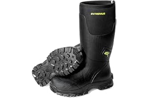 Extremus MudRidge Hunting Boots by KastKing, Men’s Waterproof Insulated Rubber Boots with 6mm Neoprene, All-terrain Anti-slip Sole, Warm Cold Weather Hunting, Fishing, Hiking & Farm Boots