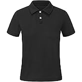 Mivei Boys Polo Shirts Kids Performance Polo Shirts School Uniform Golf Dry Fit Youth Collared Athletic Quick Dry Shirt UPF50