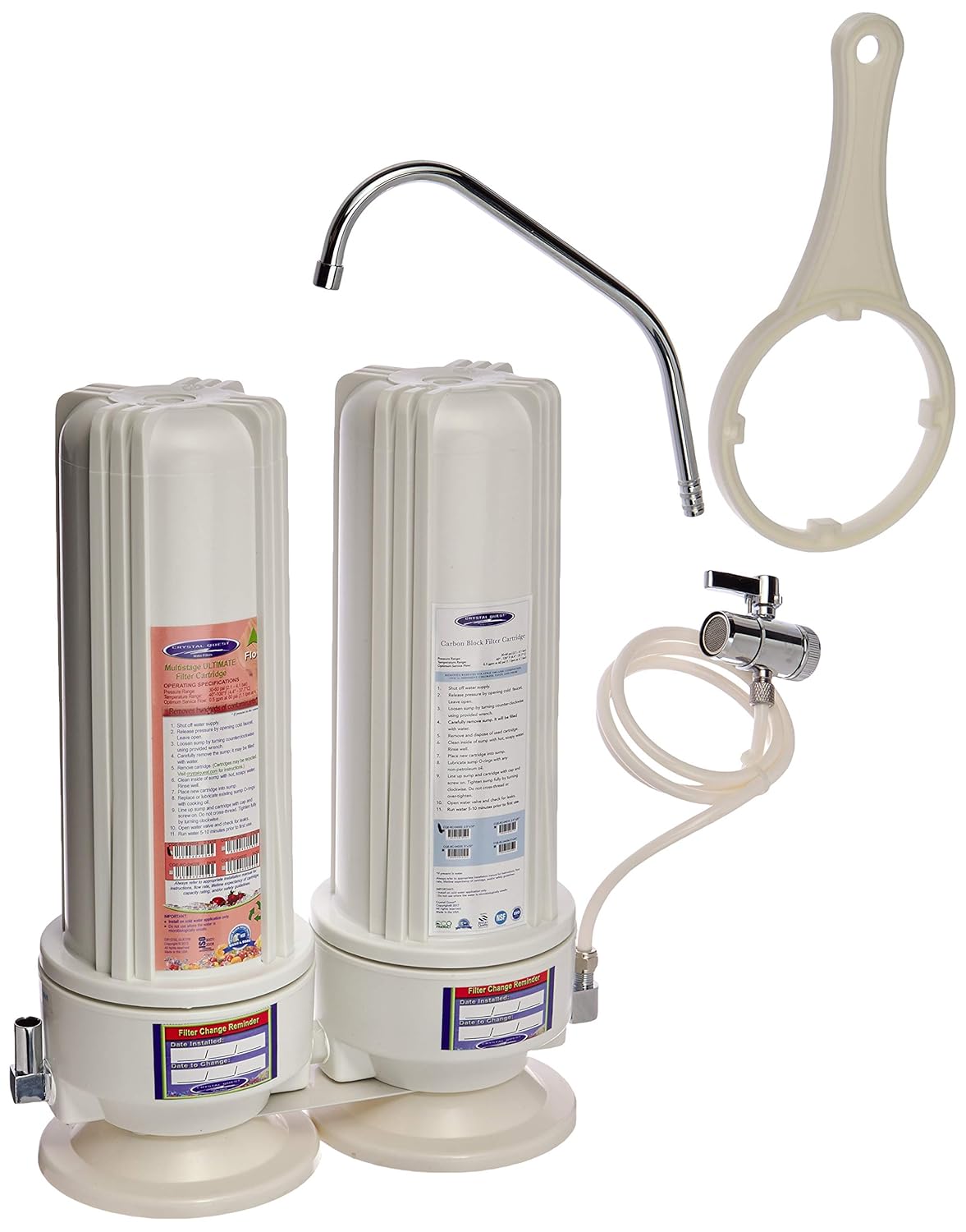 Best Crystal Quest Countertop Double Water Filter