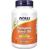 NOW Supplements, Pumpkin Seed Oil 1000 mg with Essential Fatty Acids and Phytosterols, Cold Pressed, 100 Softgels