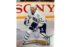 Doug Gilmour Signed 8" x 10"White Jersey Photograph – Toronto Hockey Autographed Hockey Collectible (8" x 10") - 1