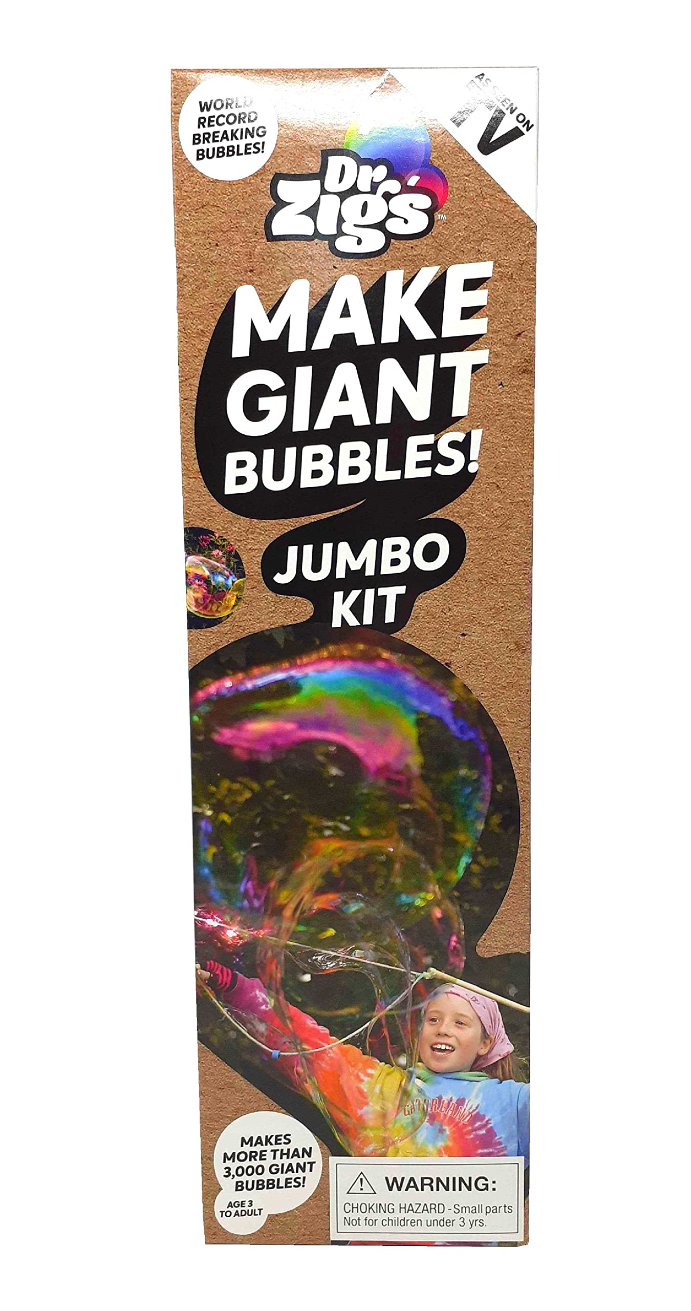 Dr Zigs Eco Giant Bubble Kit - Jumbo Set - Sustainable Bubble Wands and Professional Grade Bubble Solution, Outdoor, Fun Garden Toy