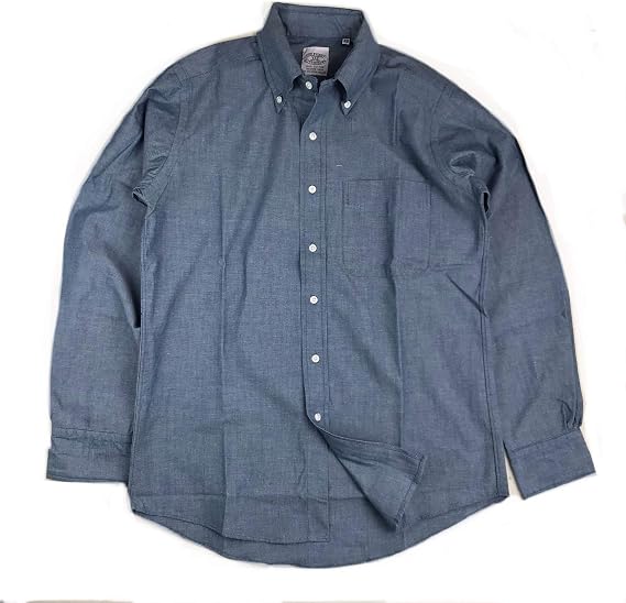 Amazon Baggy バギー シャンブレー ボタンダウンシャツ ブルー L シャツ 通販