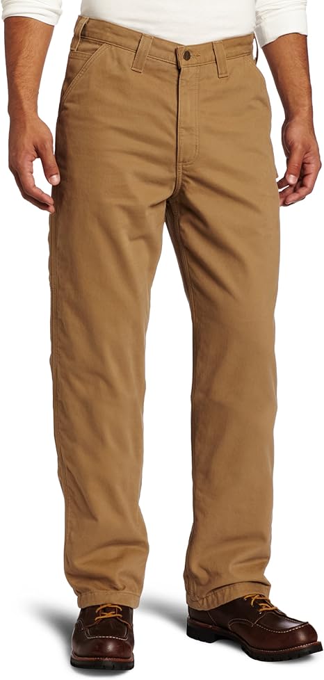 carhartt men's washed twill dungaree flannel lined