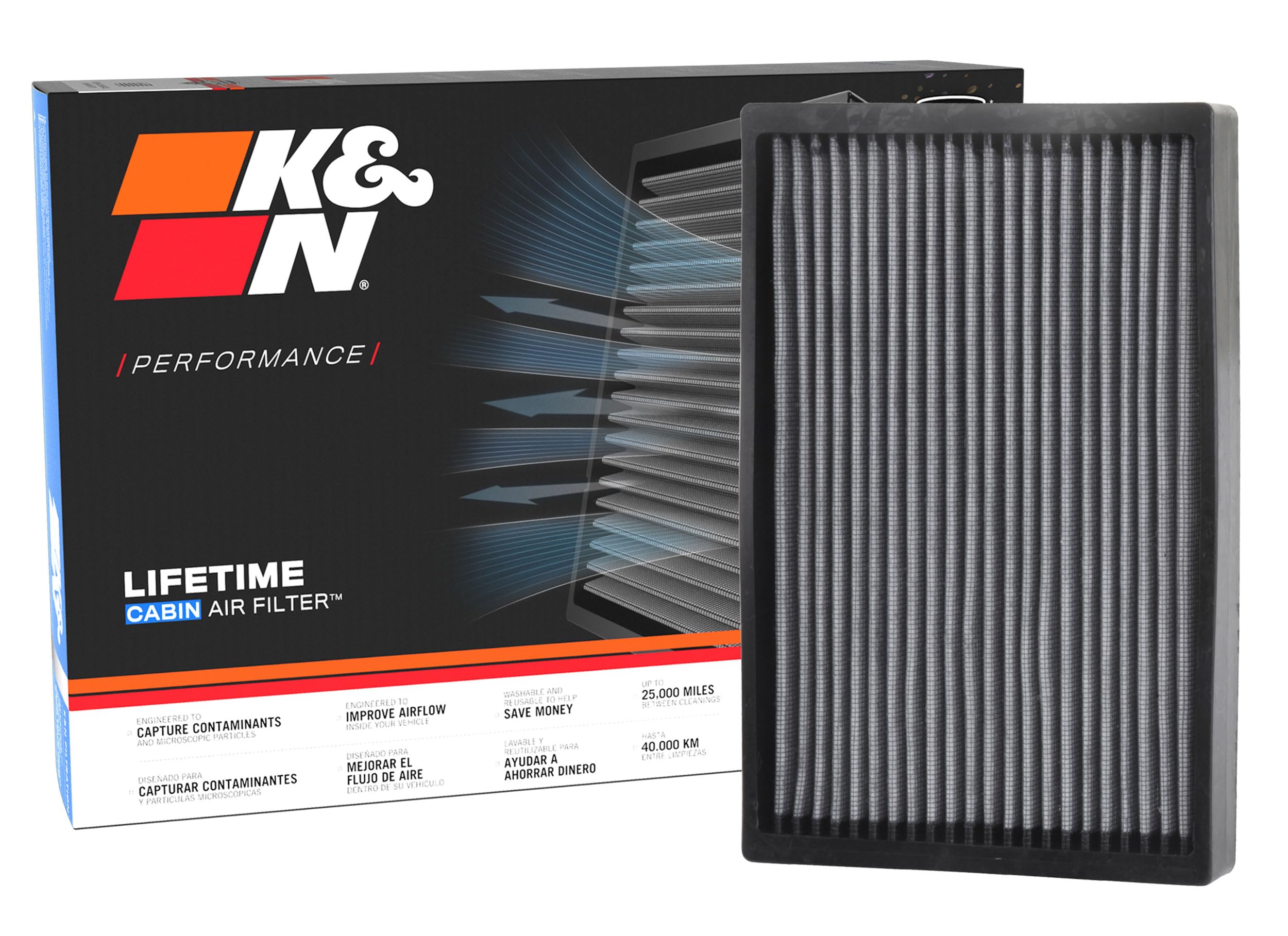 K&N Premium Cabin Air Filter: High Performance, Washable, Clean Airflow to your Cabin: Compatible with 2012-2015 TESLA S, VF1015