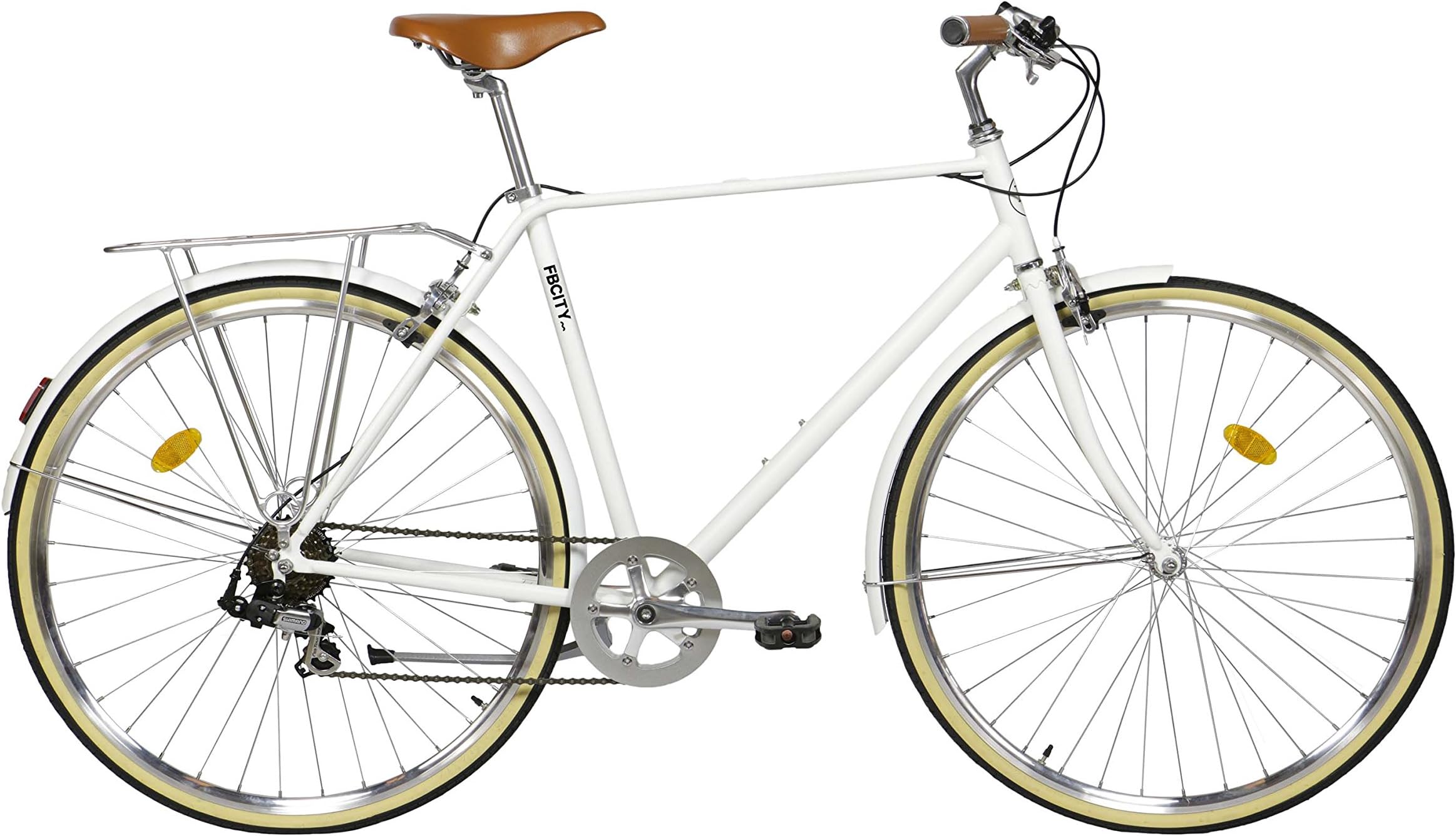 FabricBike City Classic- Comfort Traditional 7 Speed Shimano Bicycle, Hybrid Urban Commuter Road Bike, 700c wheels