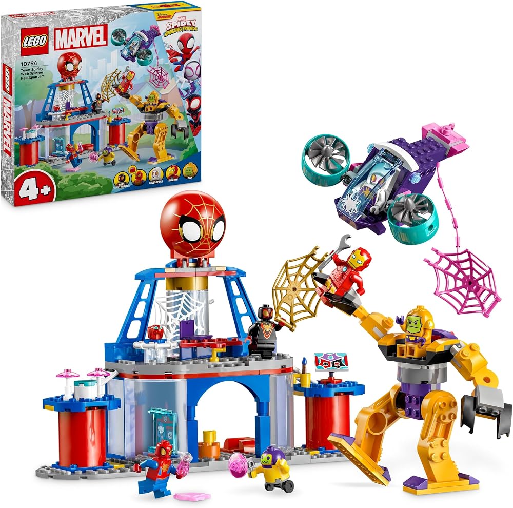 LEGO Marvel Team Spidey Web Spinner Headquarters 10794 Building Toy