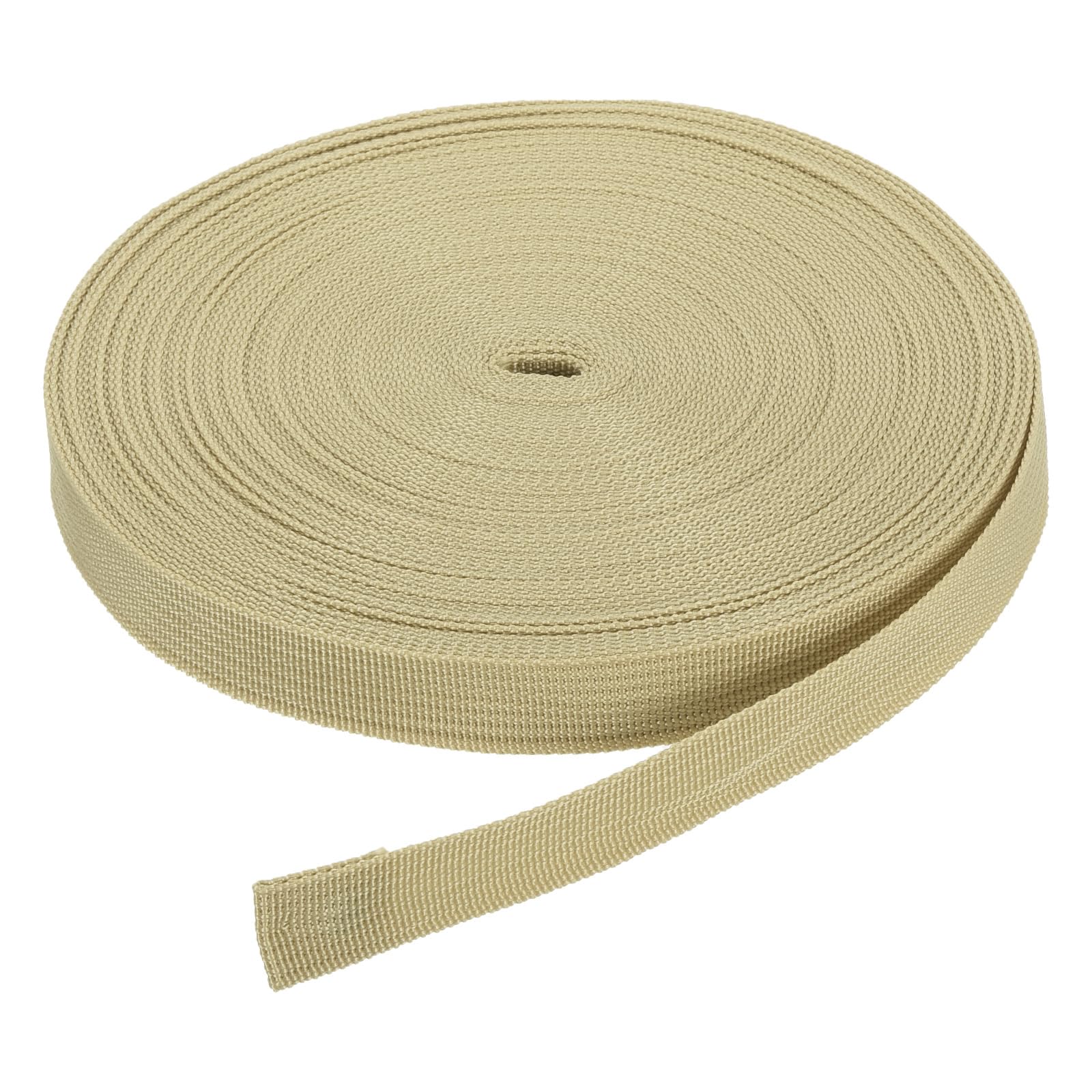 DMiotech 50 Yard x 3/4 inch Width Nylon Webbing Strap Poly Flat Webbing Strapping for DIY Craft Backpack Strapping, Sewing, Outdoor Gear Repair, Khaki
