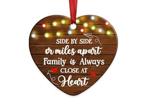 RIXAMPO Family Christmas Ornaments 2024, Family Ornaments for Christmas Tree for Cousin, Aunt, Uncle, Niece, Nephew, Grandma, Grandpa, Grandkids Moving Away - Long Distance Gifts for Family