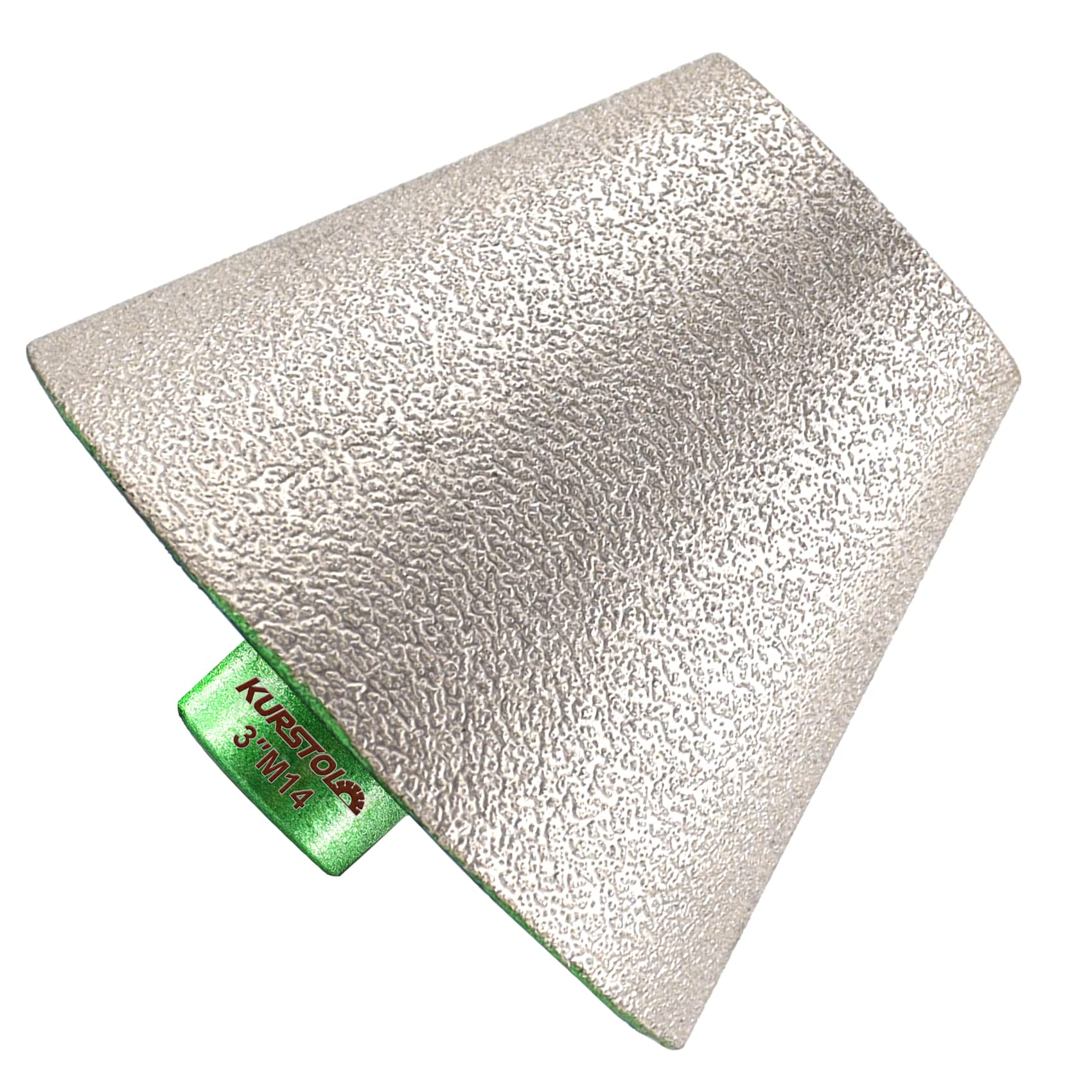 KURSTOL Diamond Cone Tile Bit - Diamond Countersink Drill Bit 75mmXM14 Thread Angle Grinder,Diamond Beveling Chamfer Bit for Shaping Enlarging Cleanig Existing Holes of Granite Marble Porcelain Tiles