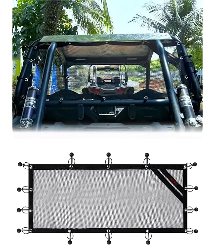 KUAFU 2-in-1 Flip Windshield For Polaris RZR 900/1000 (2014-2018) - Polycarbonate, Folding Design