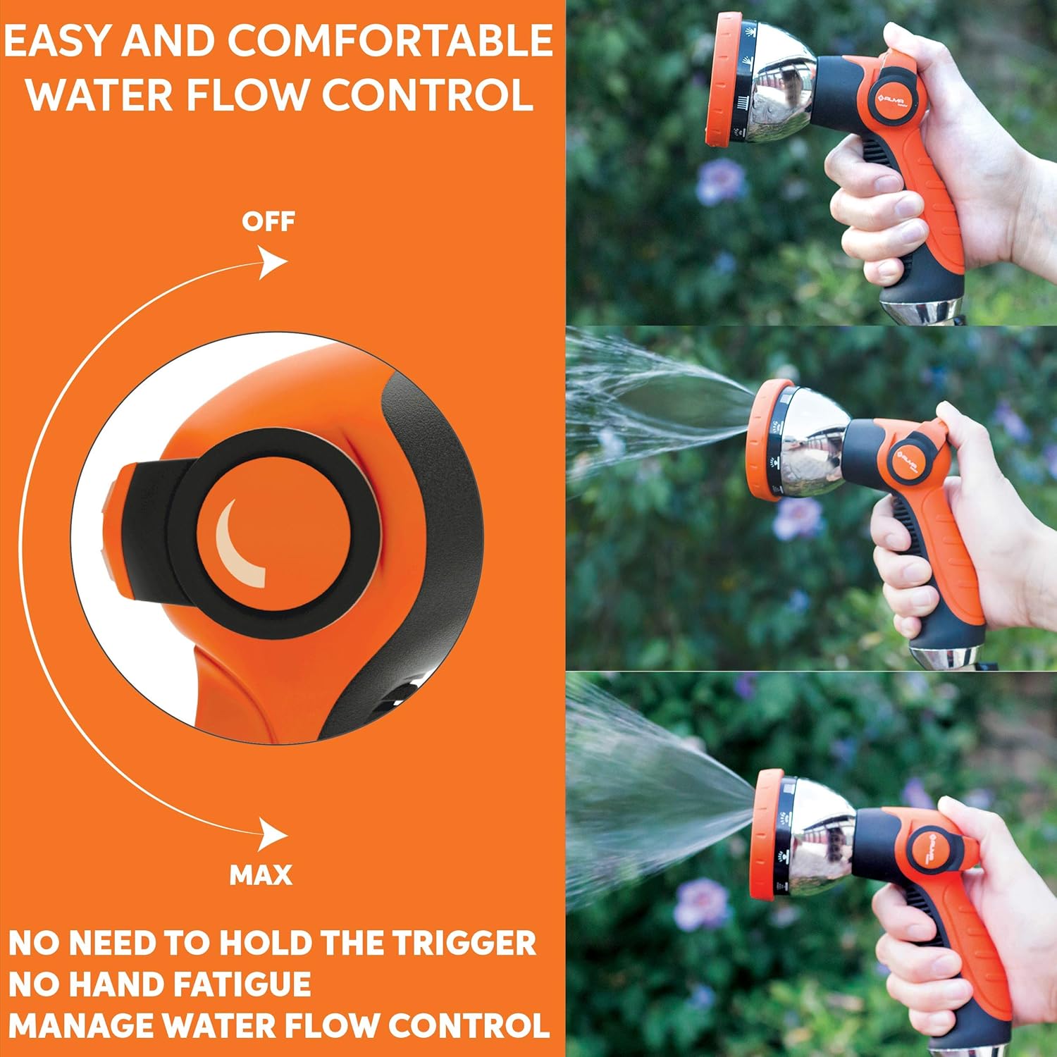 Alma Garden Hose Nozzle Spray Nozzle - Hose Nozzle Heavy Duty - Hand Sprayer - Hose Spray Nozzle Best for Watering Lawns and Garden, Cleaning & Car Washing: Home Improvement