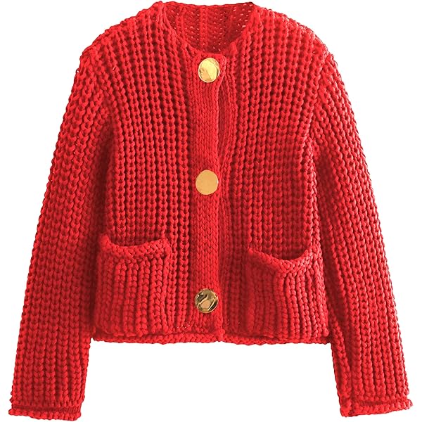 Yimoon Women's Cropped Cardigan Sweaters Button Down Long Sleeve