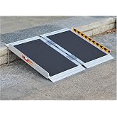 FACHNUO 2FT Portable Wheelchair Ramp for Home Steps, Non-Skid Aluminum Ramp | 800LBS Capacity, with Handle,Applicable 2-6"H, Easy Storage, No Set Up, Stable&amp;Sturdy Threshold Ramps for Power Chairs/Stairs