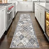 KILOCOCO 2x8 Runner Rug, Moroccan Super Soft Washable Hallway Runner Rug, Accent Print Faux Wool Kitchen Runner Rug 8 Feet No