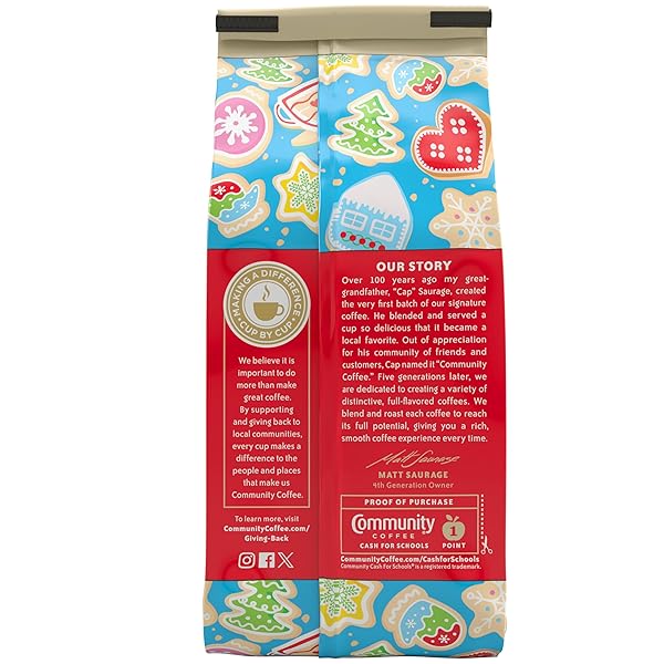 COMMUNITY COFFEE GRANDMA’S SUGAR COOKIE GROUND COFFEE, LIMITED EDITION HOLIDAY FLAVOR, NATURAL INGREDIENTS, 11 OUNCE (PACK OF 1)