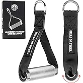 Aluminum Exercise Handles for Cable Machine Attachment [Bells of Steel] Premium Gym Handles for Functional Trainers, Smooth-B