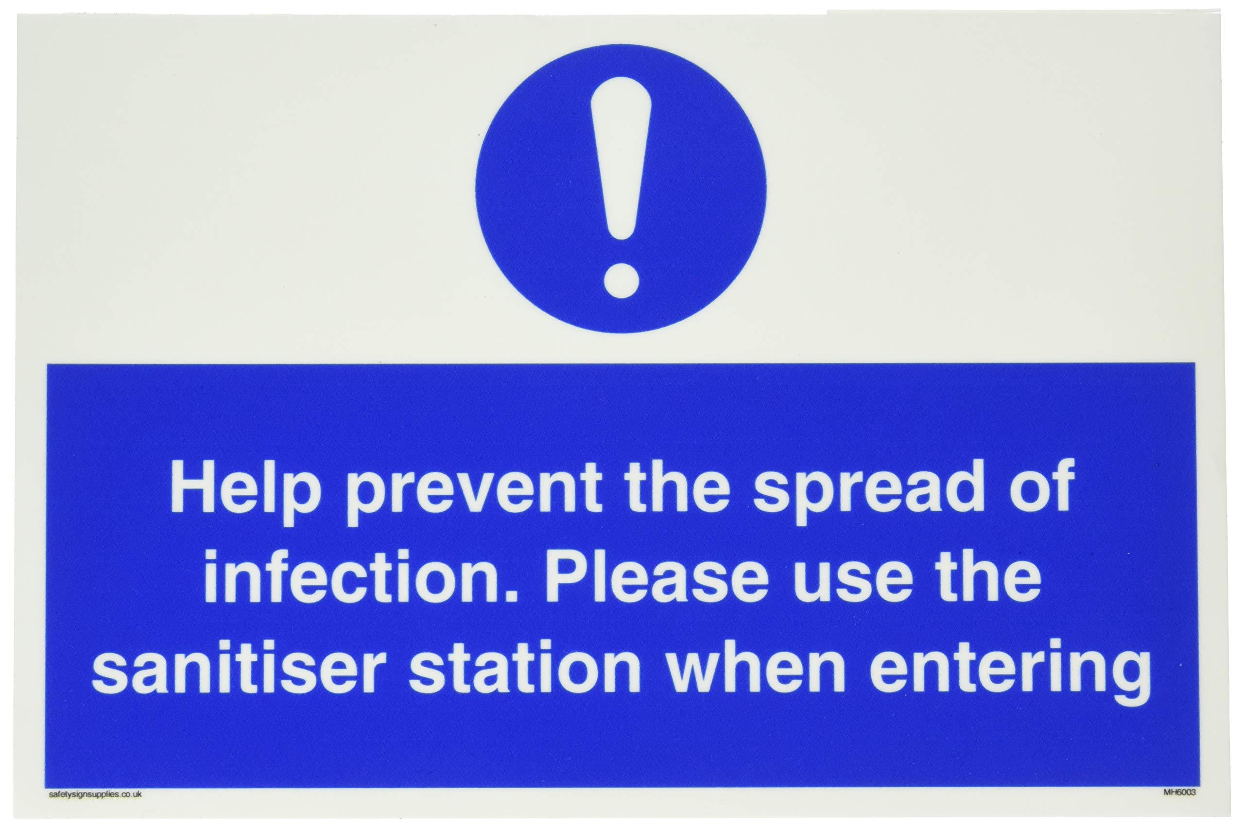 Help prevent the spread of infection. Please use the sanitiser station when entering
