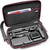 SYMIK Carrying Case for Insta360 X6 X5 Accessories, with Shoulder Strap | for Insta 360 X6 X5 X4 X4-Air, Anti-water Splash, Anti-shock, Protective Storage Nylon Case, Compact Travel Bag, Black